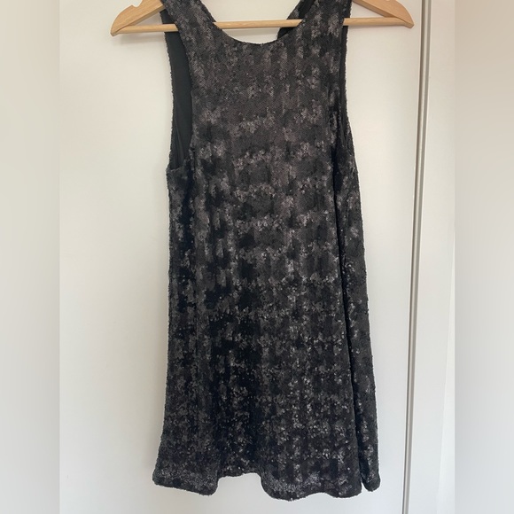Aritzia Canterbury Matte Sequin Party Dress in Black - Picture 1 of 4